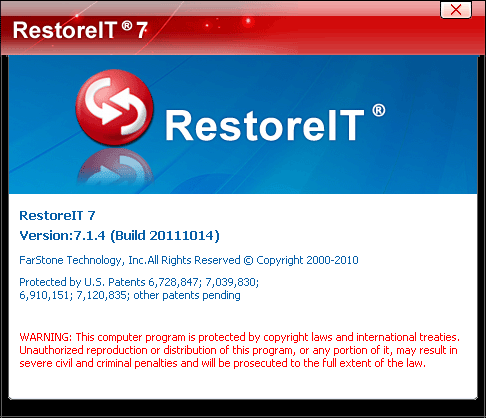 FarStone RestoreIT 7.1.4 Build 20111014
