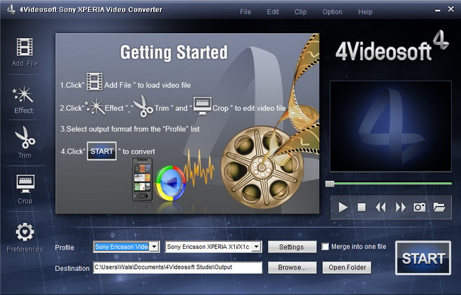4Videosoft Sony XPERIA Video Converter 3