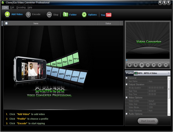 Clone2Go Video Converter Professional 2.0.0