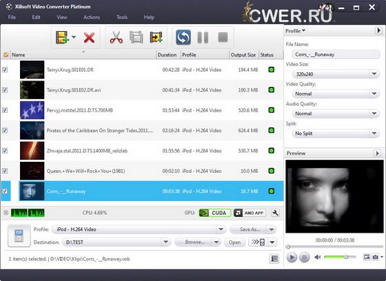 Xilisoft Video Converter Platinum 7.2.0.20120420