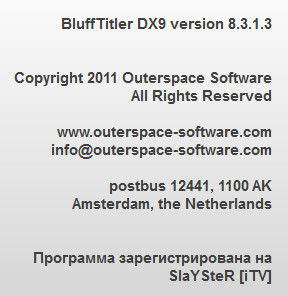 BluffTitler DX9 iTV