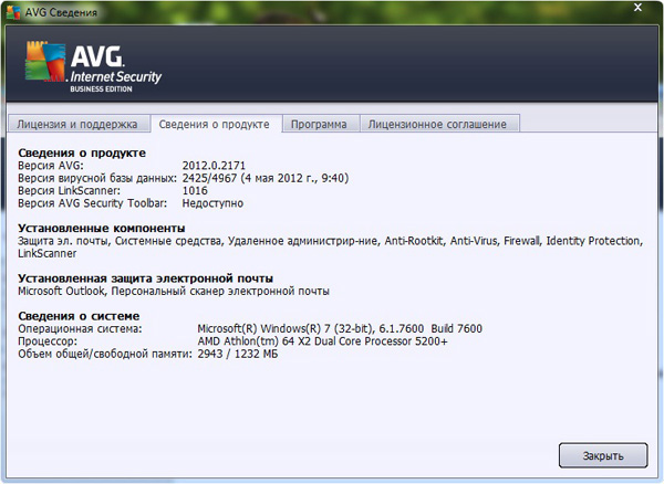 AVG Internet Security | Business Edition | Anti-Virus Pro 2012 12.0.2171 Build 4967 Final