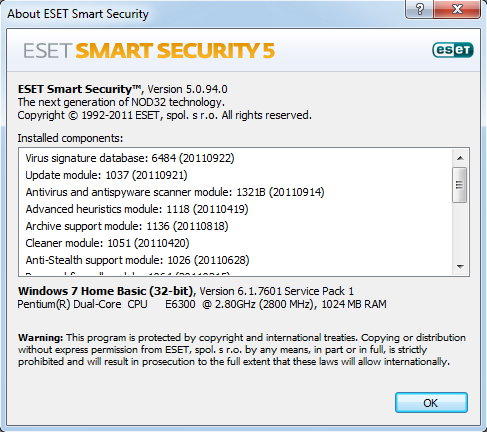 ESET NOD32 Smart Security 