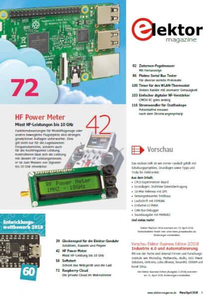 Elektor Electronics №3-4 (March-April 2018) Germany