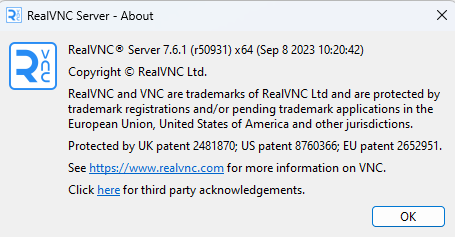 RealVNC Server Enterprise 7.6.1