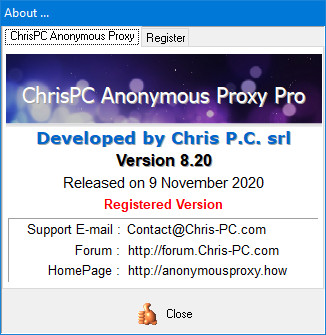 ChrisPC Anonymous Proxy Pro 8.20