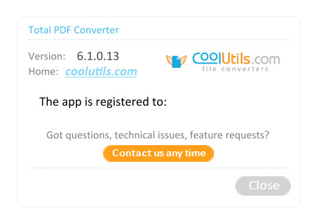 Coolutils Total PDF Converter 6.1.0.13