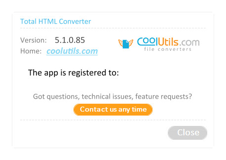 Coolutils Total HTML Converter 5.1.0.85