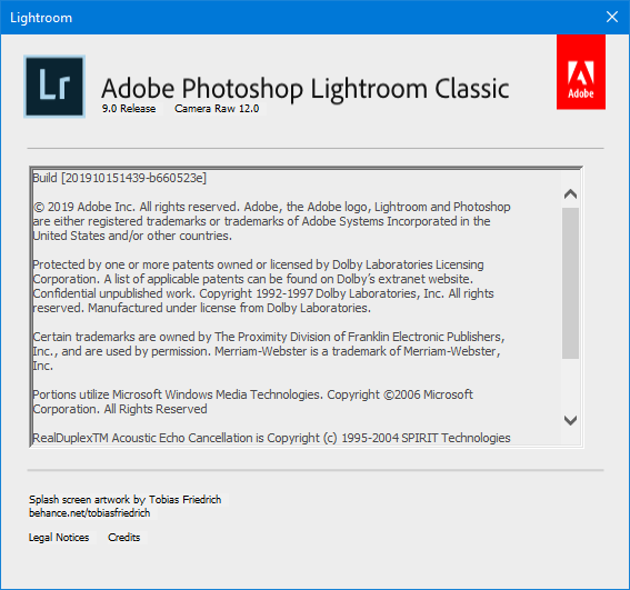 Adobe Lightroom Classic 2020 9.0.0.10