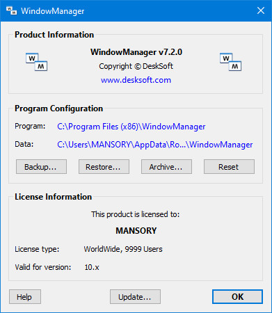 DeskSoft WindowManager 7.2