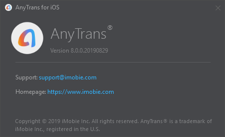 AnyTrans for iOS 8.0.0.20190829