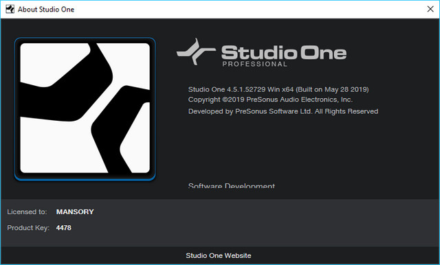 PreSonus Studio One Pro 4.5.1.52729