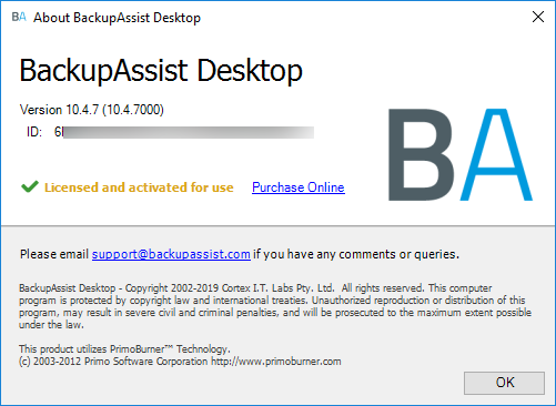 BackupAssist Desktop 10.4.7