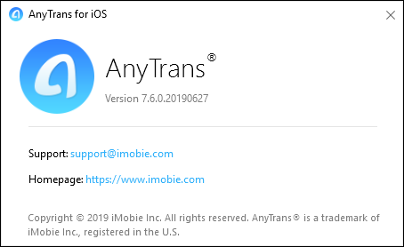 AnyTrans for iOS 7.6.0.20190627