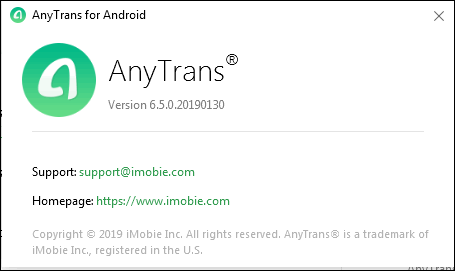 AnyTrans for Android 6.5.0.20190130