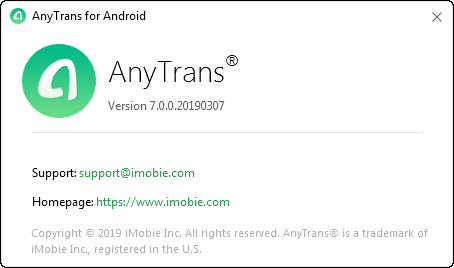 AnyTrans for Android 7.0.0.20190307