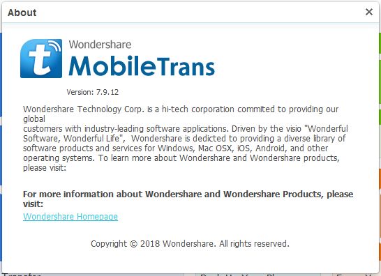 Wondershare MobileTrans 7.9.12.577