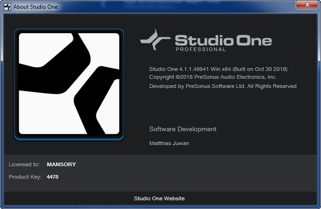 PreSonus Studio One Pro 4.1.1.49941
