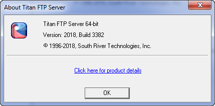 Titan FTP Server Enterprise 2018 Build 3382