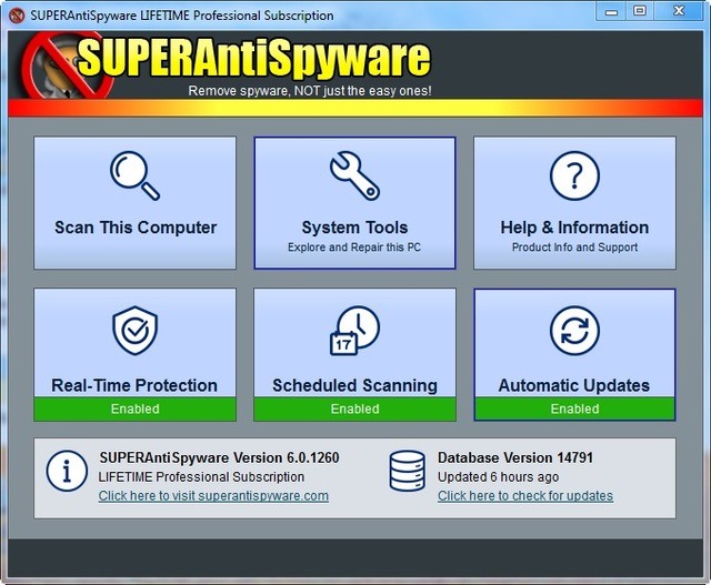 SUPERAntiSpyware Professional 6.0.1260