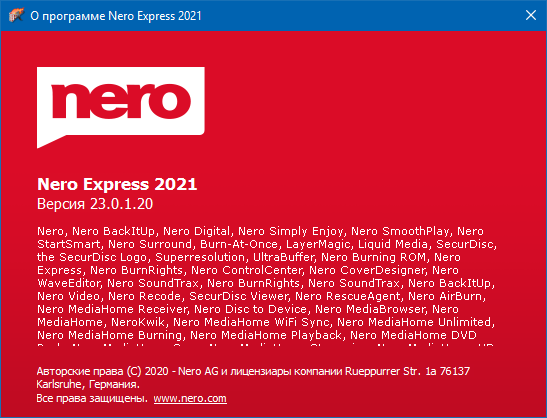 Nero Burning ROM & Nero Express 2021 23.0.1.20
