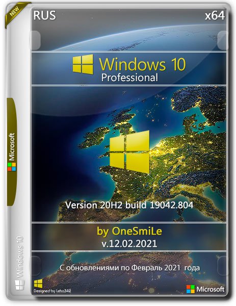 Windows 10 Professional x64 20H2.19042.804 by OneSmiLe