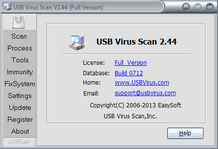 USB Virus Scan 2.4.4 Build 0712