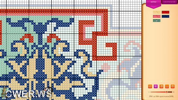 скриншот игры Cross-Stitch Puzzle