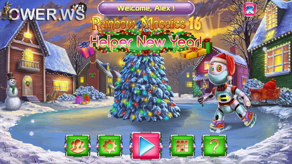 скриншот игры Rainbow Mosaics 16: Helper New Year