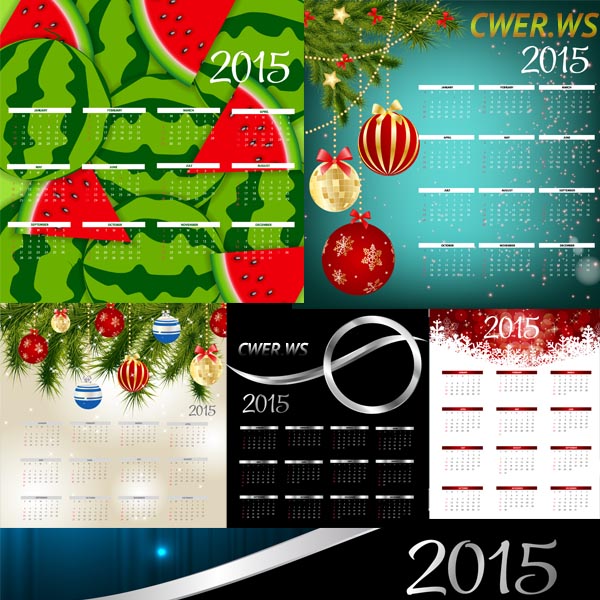 Креативные цветные календари на 2015 год