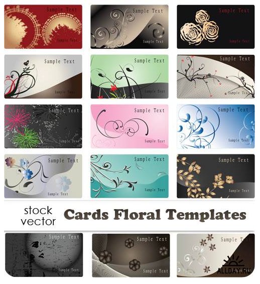 Cards Floral Templates