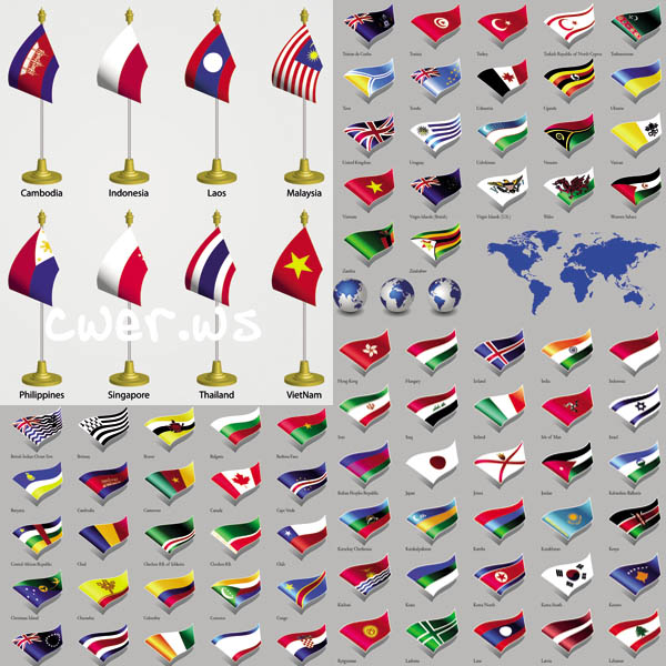 Национальные флаги мира