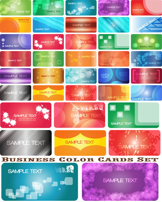 Business Color Cards Set