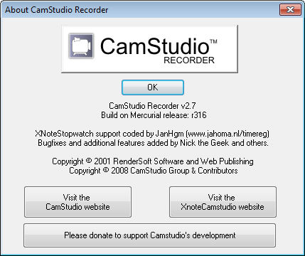 CamStudio 2.7 Build r316