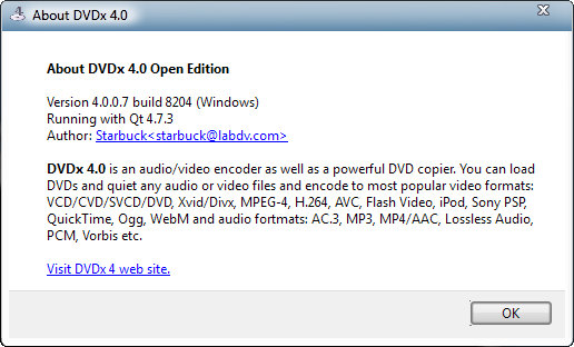 DVDx 4.0.0.7 Build 8204