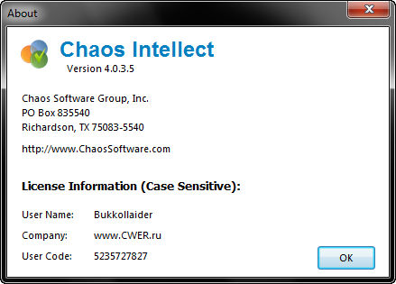 Chaos Intellect 4.0.3.5