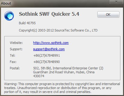 Sothink SWF Quicker 5.4 Build 40795