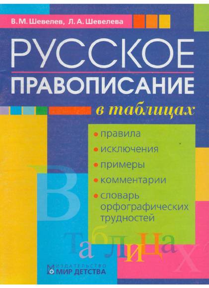 Русское правописание в таблицах